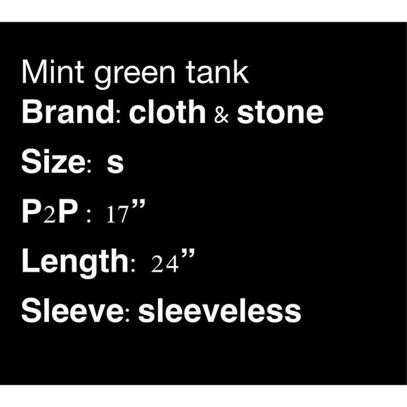 Cloth & Stone burnout mint green tank - Picture 7 of 7